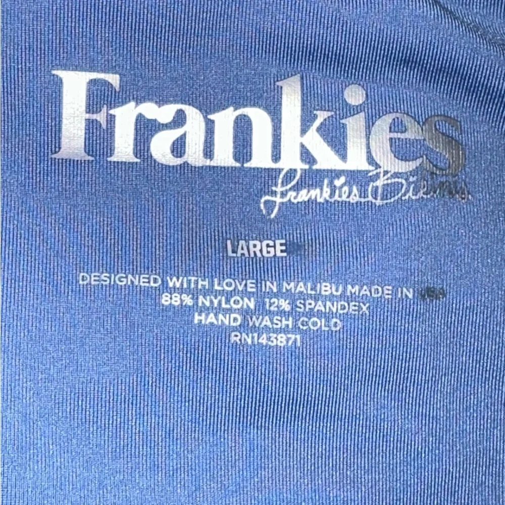 Frankie’s bikini bottoms, NWT. Pretty Blue. Small snags on fabric.